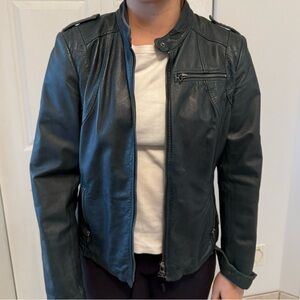 Danier Dark Green Leather Jacket